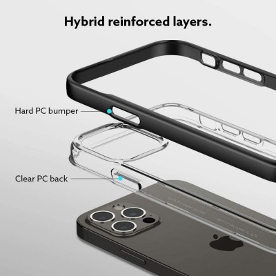 Husa smartphone Caseology Skyfall, compatibila cu Iphone 12 / Iphone 12 Pro , neagra. Poza 7